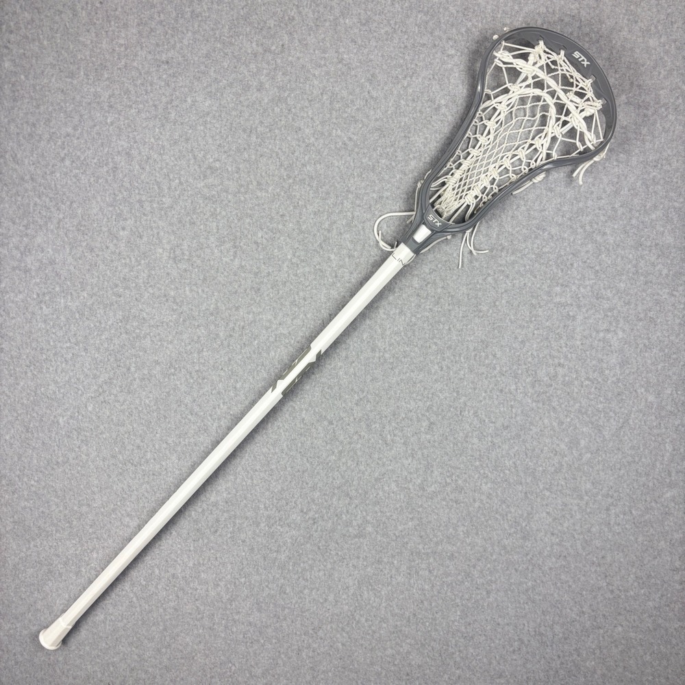 STX Crux 400 Lacrosse Head with STX Aline Composite Shaft Complete Stick White